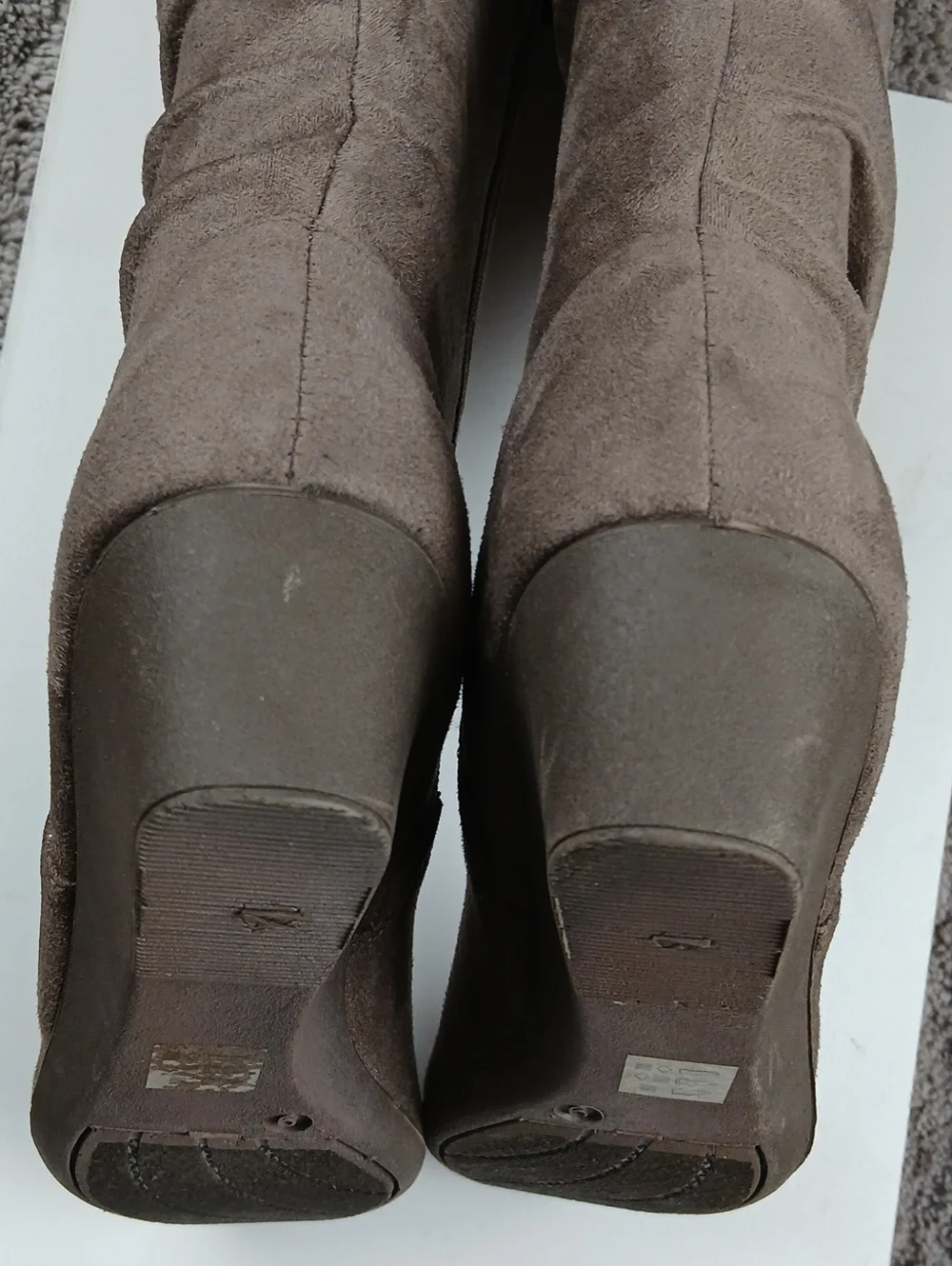 CL by Laundry Taupe Over-the-Knee Wedge Boots